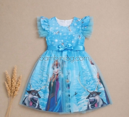 Детска рокля ''Frozen'' син цвят